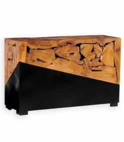 Découvrez Nos Meubles En Teck|Consoles & Sellettes|Cocktail Scandinave Console teck et métal PATTAYA