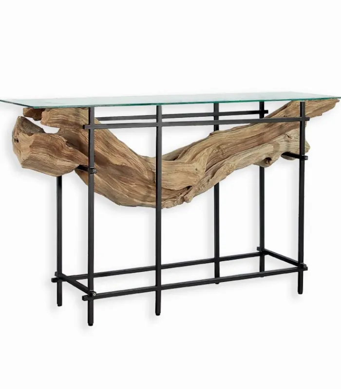 Découvrez Nos Meubles En Teck|Consoles & Sellettes|Cocktail Scandinave Console teck recyclé VAGAS