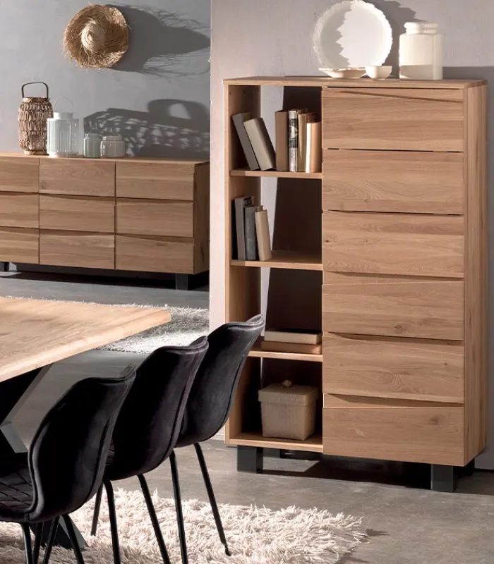 Vitrines & Enfilades|Cocktail Scandinave Enfilade chêne massif HALDEN