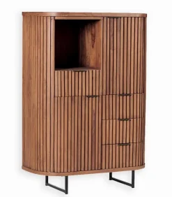 Découvrez Nos Meubles En Teck|Vitrines & Enfilades|Cocktail Scandinave Enfilade teck massif ARUNA