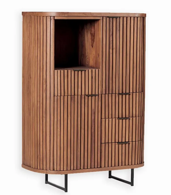 Découvrez Nos Meubles En Teck|Vitrines & Enfilades|Cocktail Scandinave Enfilade teck massif ARUNA