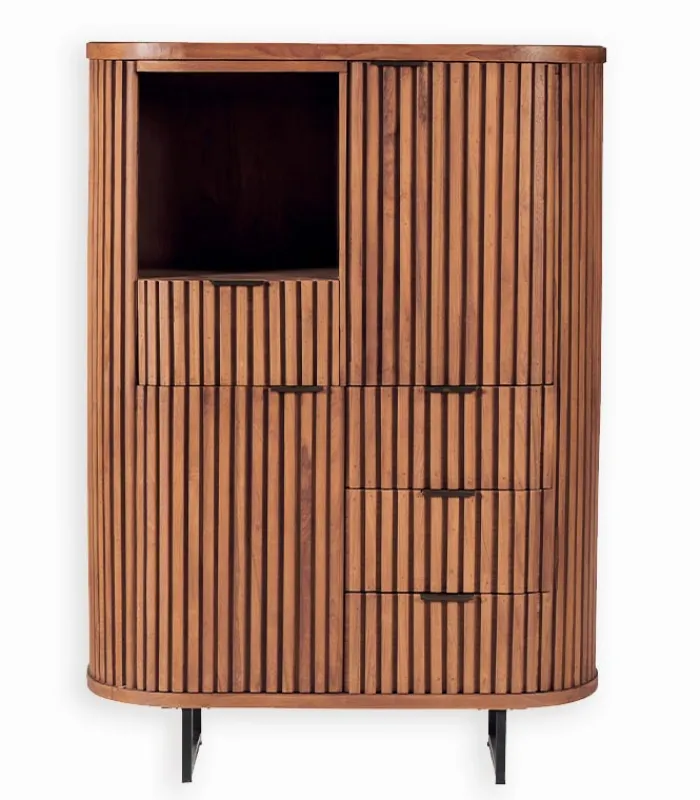 Découvrez Nos Meubles En Teck|Vitrines & Enfilades|Cocktail Scandinave Enfilade teck massif ARUNA