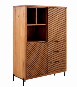 Découvrez Nos Meubles En Teck|Vitrines & Enfilades|Cocktail Scandinave Enfilade teck massif CROXTON 2 portes 3 tiroirs