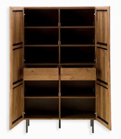 Découvrez Nos Meubles En Teck|Vitrines & Enfilades|Cocktail Scandinave Enfilade teck recyclé NEVADA 2 portes