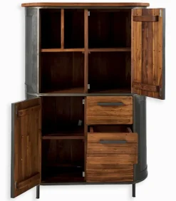 Découvrez Nos Meubles En Teck|Vitrines & Enfilades|Cocktail Scandinave Enfilade teck recyclé 2 portes HEPBURN
