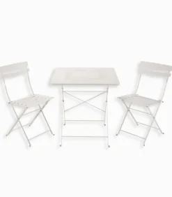 Tables De Jardin|Ensembles De Jardin|Cocktail Scandinave Ensemble pliant table jardin carrée + 2 chaises de jardin PARTY