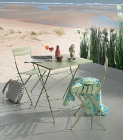 Tables De Jardin|Ensembles De Jardin|Cocktail Scandinave Ensemble pliant table jardin carrée + 2 chaises de jardin PARTY