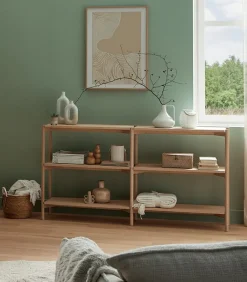 Etagères & Bibliothèques|Cocktail Scandinave Etagère chêne longue OXFORD