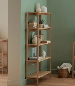 Etagères & Bibliothèques|Cocktail Scandinave Etagère chêne 5 niveaux OXFORD