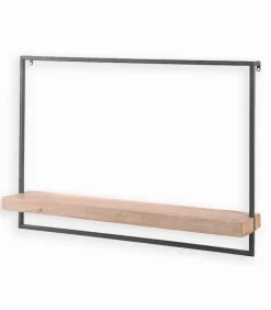 Etagères & Bibliothèques|Cocktail Scandinave Etagère murale bois massif et fer MOOD