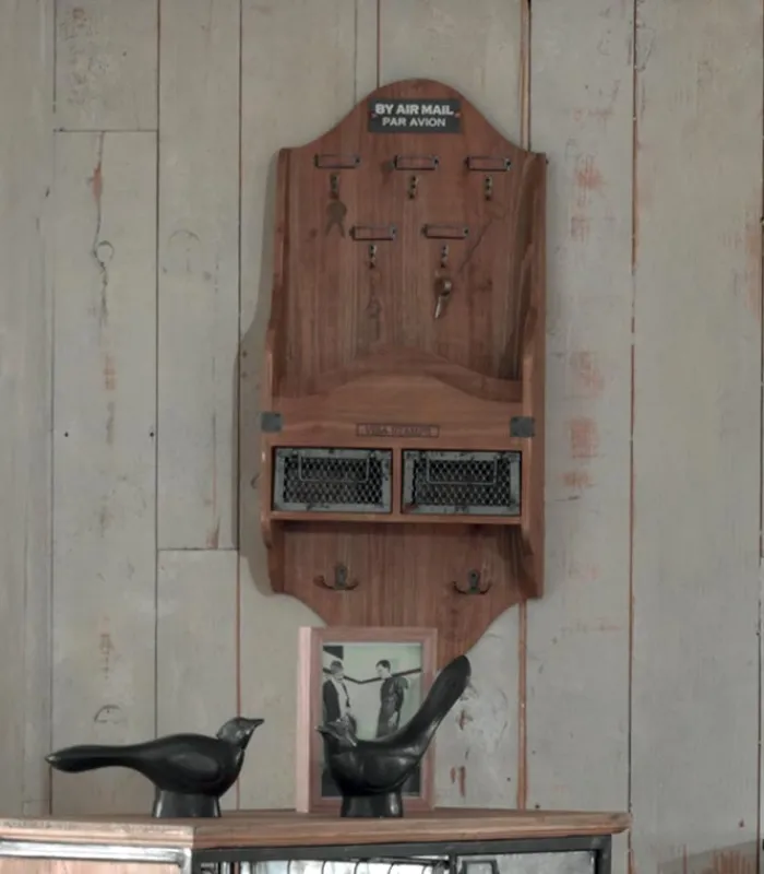 Etagères & Bibliothèques|Cocktail Scandinave Etagère murale bois port-clés WENDY