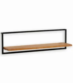 Découvrez Nos Meubles En Teck|Etagères & Bibliothèques|Cocktail Scandinave Etagère murale longue NAURU en teck et métal
