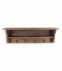 Etagères & Bibliothèques|Cocktail Scandinave Etagère murale sapin ANTIGO avec patères