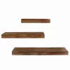 Etagères & Bibliothèques|Cocktail Scandinave Etagère murale sapin vieilli / Lot de 3
