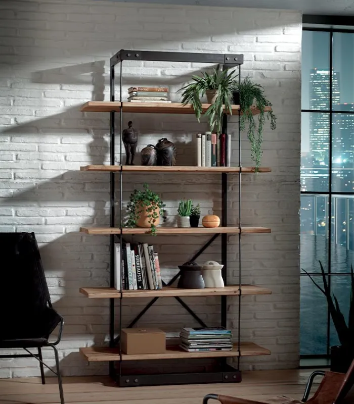 Etagères & Bibliothèques|Cocktail Scandinave Etagère sapin et fer 5 niveaux ZOOP