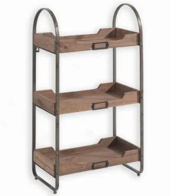 Etagères & Bibliothèques|Cocktail Scandinave Etagère sapin et fer WENDY