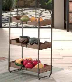 Etagères & Bibliothèques|Cocktail Scandinave Etagère sapin et fer WENDY