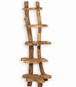 Découvrez Nos Meubles En Teck|Etagères & Bibliothèques|Cocktail Scandinave Etagère teck massif 5 niveaux