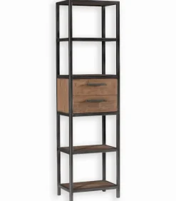 Découvrez Nos Meubles En Teck|Etagères & Colonnes|Cocktail Scandinave Etagère teck recyclé et fer vieilli BROWTON