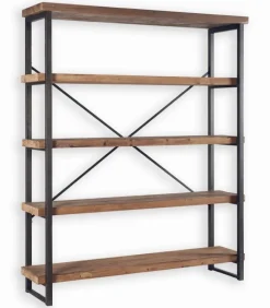 Etagères & Bibliothèques|Cocktail Scandinave Etagère vieux pin recyclé et métal ATELIER