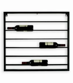Bars & Étagères À Vin|Etagères & Bibliothèques|Cocktail Scandinave Etagère à vin murale en métal noir