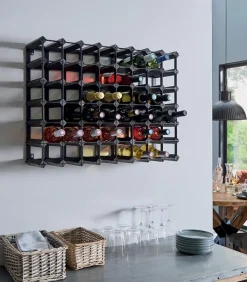 Bars & Étagères À Vin|Cocktail Scandinave Etagère à vin mural en métal WENDY