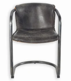 Fauteuils|Cocktail Scandinave Fauteuil cuir et métal CLARK