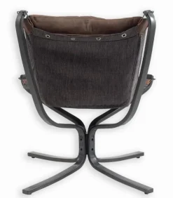 Fauteuils|Cocktail Scandinave Fauteuil cuir et métal NORMAN