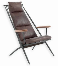 Fauteuils|Cocktail Scandinave Fauteuil cuir KITEN