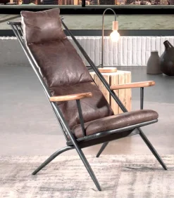 Fauteuils|Cocktail Scandinave Fauteuil cuir KITEN