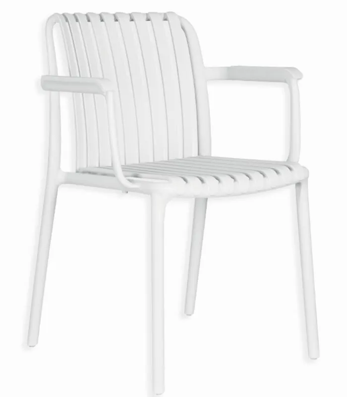 Fauteuils & Chaises De Jardin|Cocktail Scandinave Fauteuil de jardin empilable avec accoudoirs AVILA