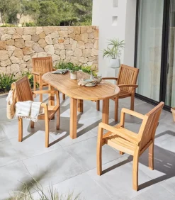 Découvrez Nos Meubles En Teck|Fauteuils & Chaises De Jardin|Cocktail Scandinave Fauteuil de jardin teck ARU