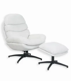 Fauteuils|Cocktail Scandinave Fauteuil MUELTON avec repose-pieds