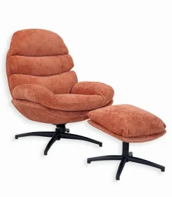 Fauteuils|Cocktail Scandinave Fauteuil MUELTON avec repose-pieds