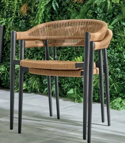 Fauteuils & Chaises De Jardin|Fauteuils|Cocktail Scandinave Fauteuil rotin et alu empilable OULU