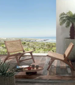 Découvrez Nos Meubles En Teck|Fauteuils|Cocktail Scandinave Fauteuil teck et rotin BANÈS
