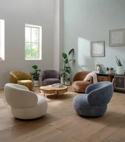 Fauteuils|Cocktail Scandinave Fauteuil Tournant ELTON