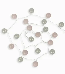 Décorations Led|Cocktail Scandinave Guirlande lumineuse KIM boules blanches roses