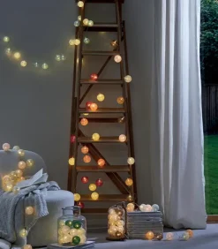 Décorations Led|Cocktail Scandinave Guirlande lumineuse KIM boules blanches roses