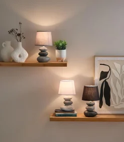 Lampes De Table|Cocktail Scandinave Lampe céramique galets BOA