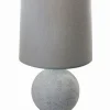 Lampes De Table|Cocktail Scandinave Lampe céramique gris clair abat-jour tissu
