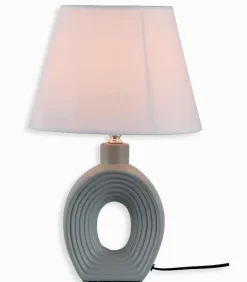 Lampes De Table|Cocktail Scandinave Lampe céramique grise GALA
