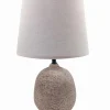 Lampes De Table|Cocktail Scandinave Lampe céramique marron abat-jour tissu