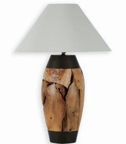 Lampes De Table|Découvrez Nos Meubles En Teck|Cocktail Scandinave Lampe exotique teck et métal MULIA