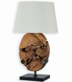 Lampes De Table|Découvrez Nos Meubles En Teck|Cocktail Scandinave Lampe exotique teck SURYA