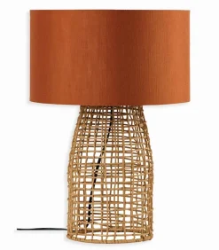Lampes De Table|Cocktail Scandinave Lampe naturelle rotin LIA