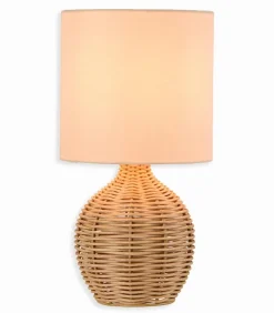 Lampes De Table|Cocktail Scandinave Lampe naturelle rotin RITA