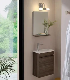 Meubles Avec Vasques|Cocktail Scandinave Lave-mains gris HOVE