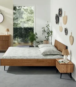 Lits|Cocktail Scandinave Lit frêne massif 2 places ALSEN