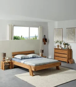Lits|Cocktail Scandinave Lit pin massif 2 places PETRA